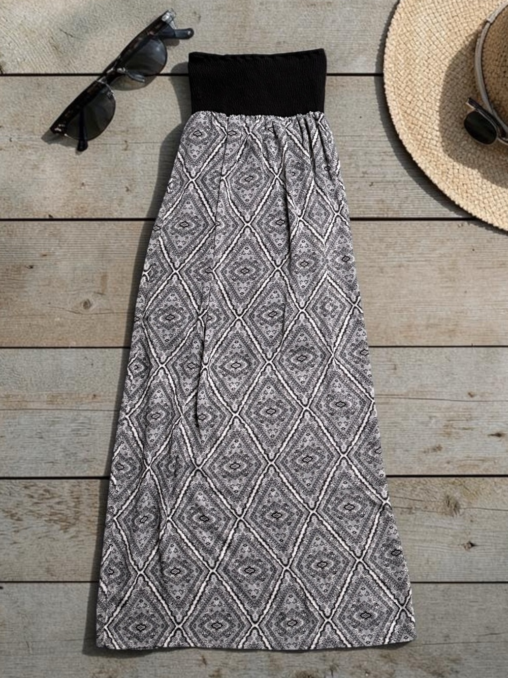 Charming Charlie BOHO Strapless Maxi Dress Size M